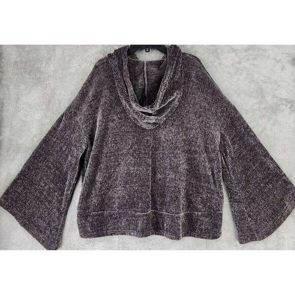 Gilligan & Omalley Hoodie Womens Medium Gray Cozy Sleep Long Sleeve Sweatshirt - Picture 2 of 10